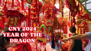 🧧🧨 Chinatown Complex Singapore Chinese New Year 2024  Year of the Dragon Decoration [upl. by Jefferey]