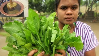 Fresh Palak Spinach Recipe  Traditional way of Cooking in My Village  VILLAGE FOOD [upl. by Timotheus]