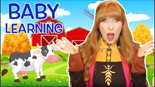 Baby learning with Princess Anna FARM ANIMALS  Princess Playhouse Nursery Rhymes and Kids Songs [upl. by Jansson]