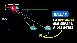 📐🟢Ángulos Verticales  Problema 5  Ángulo de Depresión y Elevación [upl. by Imaon]