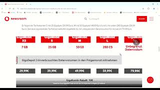 Vodafone neue Mobile Tarife mehr Datenvolumen ab dem 26 September online verfügbar [upl. by Gonsalve]