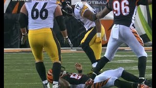 JuJu SmithSchuster HUGE block on Vontaze Burfict ᴴᴰ [upl. by Lianne]