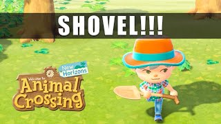 Animal Crossing New Horizons shovel How to get the spade to dig [upl. by Namron]