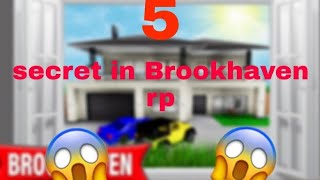 5 Secrets you did not know in Brook haven RP ROBLOX [upl. by Elocal718]