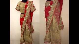 A beautiful Lehenga from a Saree  साड़ी से सुन्दर लेहेंगा  Requested Video [upl. by Adihsar]