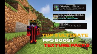 TOP 3 ULTIMATE FPS BOOST TEXTURE PACk JAVA And Bedrock [upl. by Aiekahs]