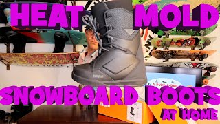 Heat Molding Snowboard Boots At Home With Household Items [upl. by Clyte]