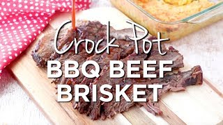 How to make Crockpot BBQ Beef Brisket [upl. by Suoicserp]