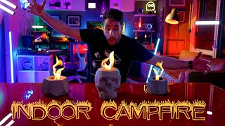 INDOOR CAMPFIRES with COLSEN TABLETOP FIRE PITS REVIEW amp DEMO [upl. by Evod]