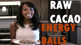 Raw Vegan Cacao Energy Balls  Jovanka Ciares [upl. by Repmek]