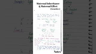 Maternal Inheritance and Maternal effect  Maternal Inheritance in snail csirnet genetics shorts [upl. by Isabel]