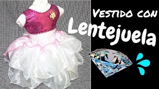 Como hacer un vestido de Lentejuelas  vestido con organza [upl. by Eeliab60]