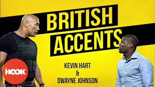 The Rock amp Kevin Hart Try Their Best British Accents amp Slang  TheHookOfficial [upl. by Amhsirak489]