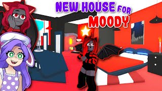 Building Moody A NEW Adopt Me HOUSE Roblox [upl. by Anelrahs464]