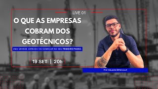 Diário Geotécnico 63  O que as empresas cobram dos geotécnicos [upl. by Niamrahc]