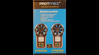 ProtMex PT6252B Digital ThermoAnemometer Review [upl. by Eiro]