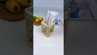 স্টিক দিয়ে কলমদানি তৈরিcraft diy 5minutecrafts stickcraft trending foryou viralreels shorts [upl. by Auqinaj]