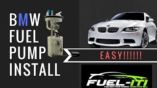 Low Pressure Fuel pump Install bmw n54 335i FUELIT [upl. by Blanca]