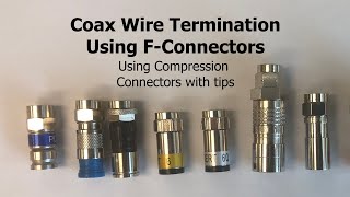 COAX FConnector Stripping Wiring and Termination of COAX Cable [upl. by Esirahs]