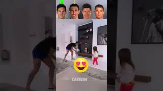 Cute Moments Messi VS DiMaria VS Lewandowski VS Ronaldo with Kids 👶😍 [upl. by Meill]