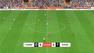 EA Sports FC 24  Valencia CF vs Celta Vigo  Estadio Mestalla  Gameplay [upl. by Anauqes]