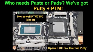 RTX3080 Laptop meets Upsiren UX Pro thermal putty and Honeywell PTM7950 [upl. by Terb]