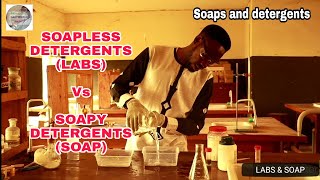 SOAPS AND DETERGENTS Soapless detergents verses soap [upl. by Scarface]