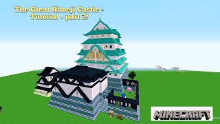 Minecraft Tutorial Japanese Himeji Castle  Pt2 [upl. by Zelten]