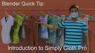 Blender Quick Tip Introductions to the simply cloth addon [upl. by Leelah]