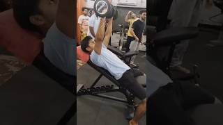 Incline bench press Chest💪youtubeshorts shotsvideoviralvideogymloverbodybuilding motivation [upl. by Aeneas]