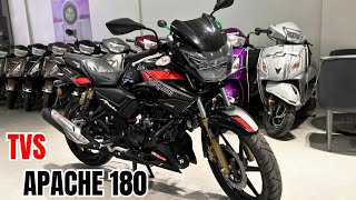 2024 TVS Apache RTR 180 Black Color E20OBD2 Detail Review🔥 [upl. by Anyale]