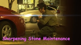 Sharpening stone maintenance traditional Japanese style cost 0 short film [upl. by Ahtelahs]