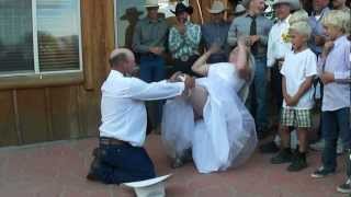 Bad To The Bone Garter Dance Kenny amp Ambers Wedding 6302012 Cottonwood Guest Ranch [upl. by Emilia679]