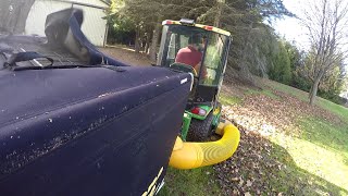 John Deere X748  Vacuuming Up The Maple Leaves  20231117 [upl. by Duncan]