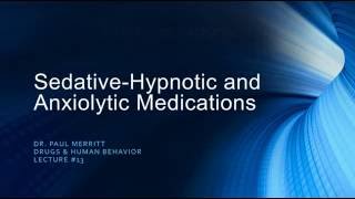 Sedative Hypnotics  Barbiturates [upl. by Tugman]