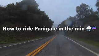 How to ride Panigale V2 in the rain Highway 9 [upl. by Georgie]