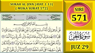 BELAJAR MENGAJI ALQURAN JUZ 29  SURAH ALJINN AYAT 113 MUKA SURAT 572 [upl. by Eniluqaj853]