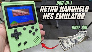 800 in 1 Retro Handheld Gameboy Style NES Emulator Review  ONLY 10 [upl. by Wallinga]