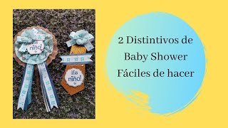 2 Distintivos de Baby Shower Fáciles de hacer [upl. by Etteuqaj]