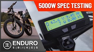 How Fast is the 5000w Enduro EBike Spec Test [upl. by Ardnosal784]