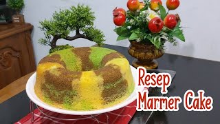 Resep Marmer Cake Lembut 3 Rasa  5 Telur Anti Seret [upl. by Swainson]