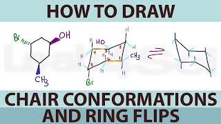 How to Draw Cyclohexane Chair Conformations and Ring Flips [upl. by Irap]