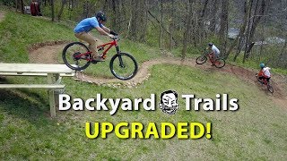 Backyard MTB Trails with quotSicknic Tablequot  Berm Creek Upgrades [upl. by Truc186]