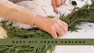 Easy DIY Holiday Cedar Garland [upl. by Zetroc834]