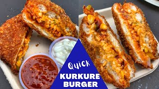 How to make Street Style kurkure burger [upl. by Cassidy]