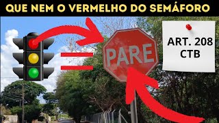 Placa de PARE obriga a PARAR como se fosse em SEMÁFORO [upl. by Namas]