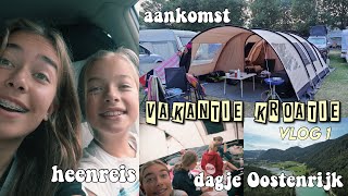 EERSTE VAKANTiE VLOG DE HEEN REiS 🚙🧳  kroatië vlog 1  famderooij [upl. by Fatma969]