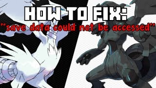 NEW NoGBA How to fix quot save data cannot be accessedquot error for Pokemon Black  White [upl. by Maxa49]