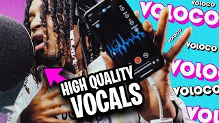 Use a Mic with VOLOCO  Recording High Quality Vocals in VOLOCO  How to Record Vocals in Voloco [upl. by Studnia]