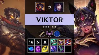 Viktor Mid vs Ahri Triple Kill Godlike  EUW Master Patch 1418 [upl. by Ailedamla]